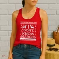 I Don't Know Margo Ugly Christmas Sweater Funny Women's Tank Top thumb 2