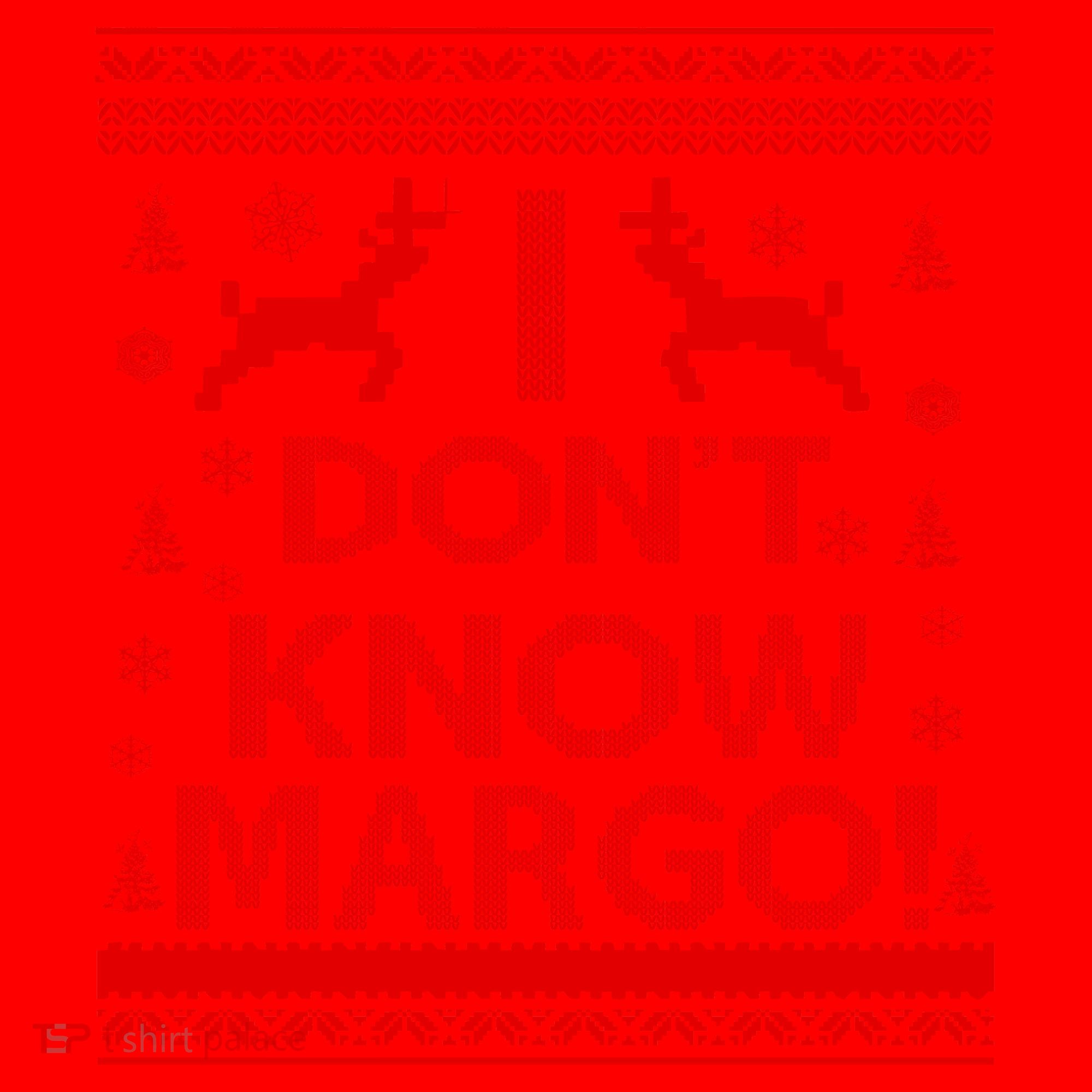 I Don't Know Margo Ugly Christmas Sweater Funny Santa Hat