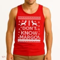 I Don't Know Margo Ugly Christmas Sweater Funny Tank Top thumb 3