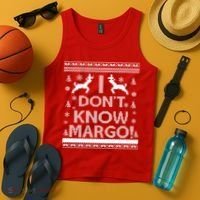 I Don't Know Margo Ugly Christmas Sweater Funny Tank Top thumb 4