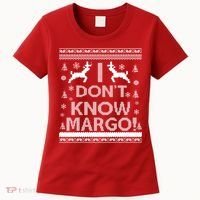 I Don't Know Margo Ugly Christmas Sweater Funny Women's T-Shirt thumb 0