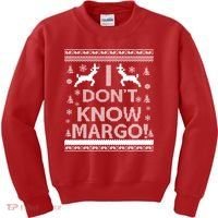 I Don't Know Margo Ugly Christmas Sweater Funny Kids Sweatshirt thumb 0