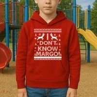 I Don't Know Margo Ugly Christmas Sweater Funny Kids Hoodie thumb 2