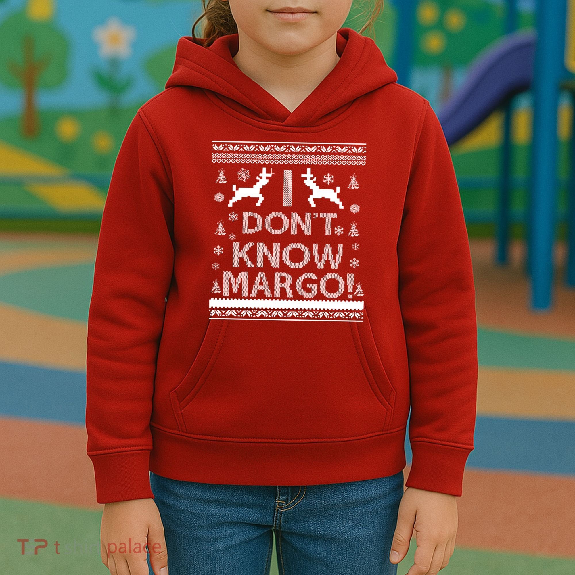 I Don't Know Margo Ugly Christmas Sweater Funny Kids Hoodie