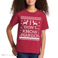 I Don't Know Margo Ugly Christmas Sweater Funny Kids T-Shirt thumb 2