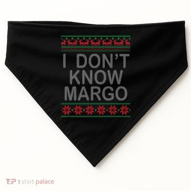 I Don't Know Margo Ugly Matching Christmas USA-Made Doggie Bandana