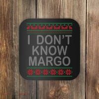 I Don't Know Margo Ugly Matching Christmas Coaster thumb 0