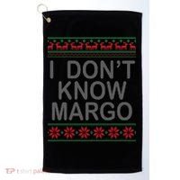 I Don't Know Margo Ugly Matching Christmas Golf Towel thumb 0