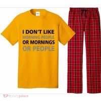 I Don't Like Mornings Or People Pajama Set thumb 0