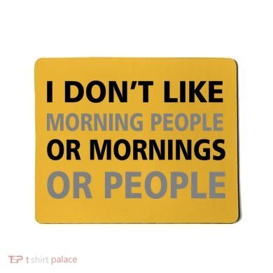 I Don't Like Mornings Or People Mousepad