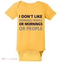 I Don't Like Mornings Or People Baby Bodysuit thumb 0