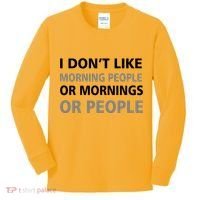 I Don't Like Mornings Or People Kids Long Sleeve Shirt thumb 0