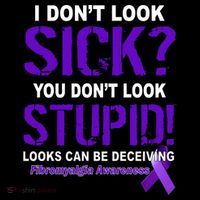 I Don't Look Sick Stupid Fibromyalgia Awareness Backpack thumb 2