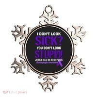 I Don't Look Sick Stupid Fibromyalgia Awareness Ornament thumb 0