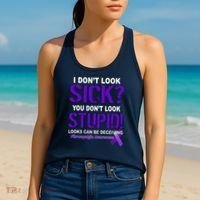 I Don't Look Sick Stupid Fibromyalgia Awareness Women's Tank Top thumb 2