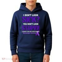 I Don't Look Sick Stupid Fibromyalgia Awareness Kids Hoodie thumb 4