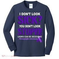 I Don't Look Sick Stupid Fibromyalgia Awareness Kids Long Sleeve Shirt thumb 0