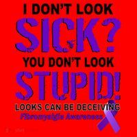 I Don't Look Sick Stupid Fibromyalgia Awareness Santa Hat thumb 1