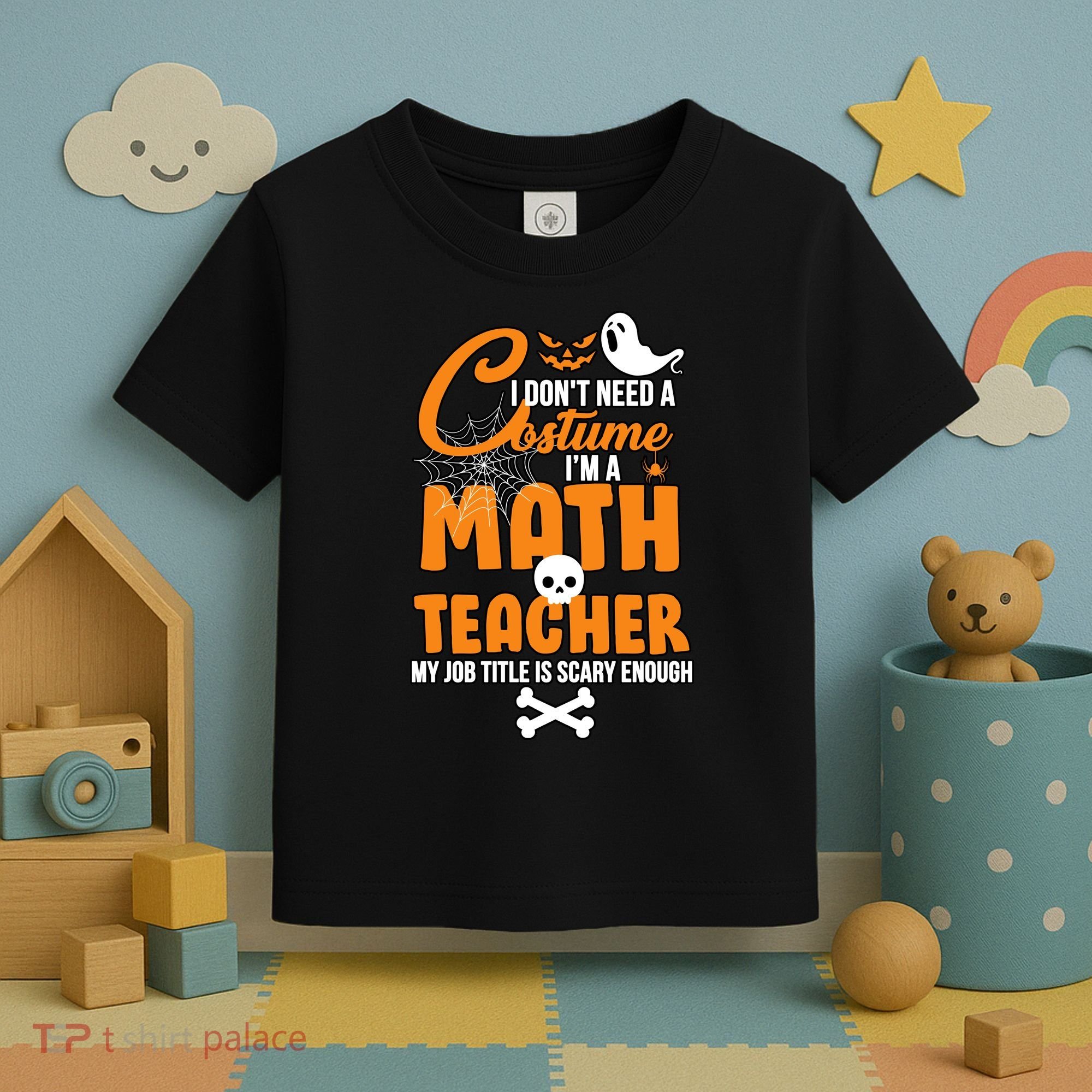 I Don't Need A Costume I'm A Math Teacher Toddler T-Shirt