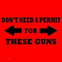 I don't Need A Permit For These Guns Santa Hat thumb 1
