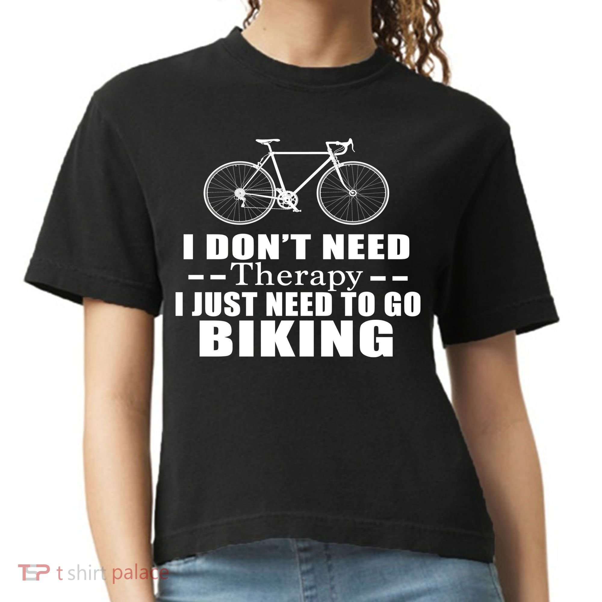 I Don't Need Therapy I Just Need To Go Biking Comfort Colors Boxy T-Shirt