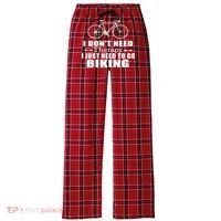 I Don't Need Therapy I Just Need To Go Biking Women's Flannel Plaid Pajama Pants thumb 0