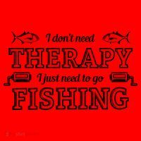 I Don't Need Therapy I Just Need To Go Fishing Santa Hat thumb 1
