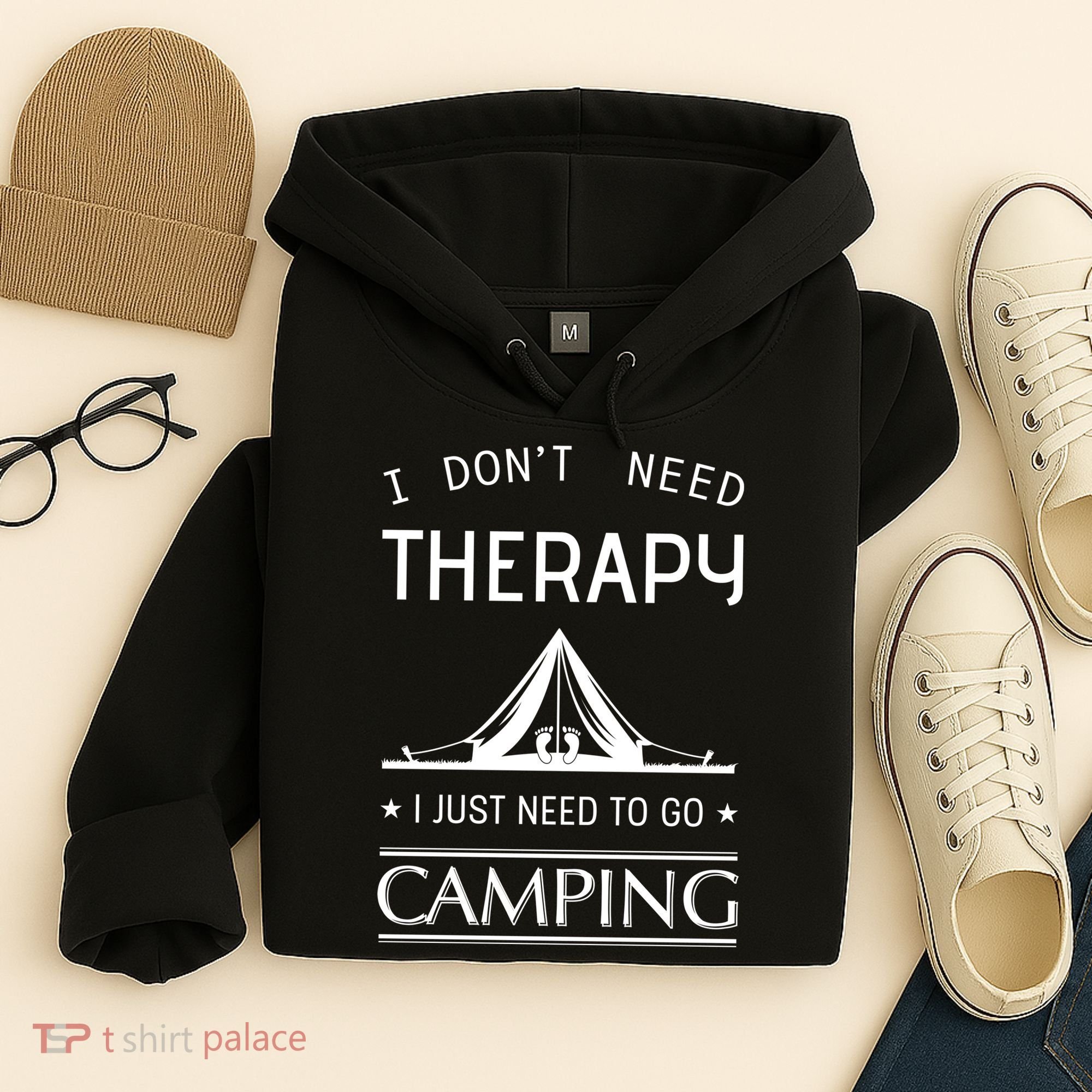 I Don't Need Therapy Just Need To Go Camping Hoodie