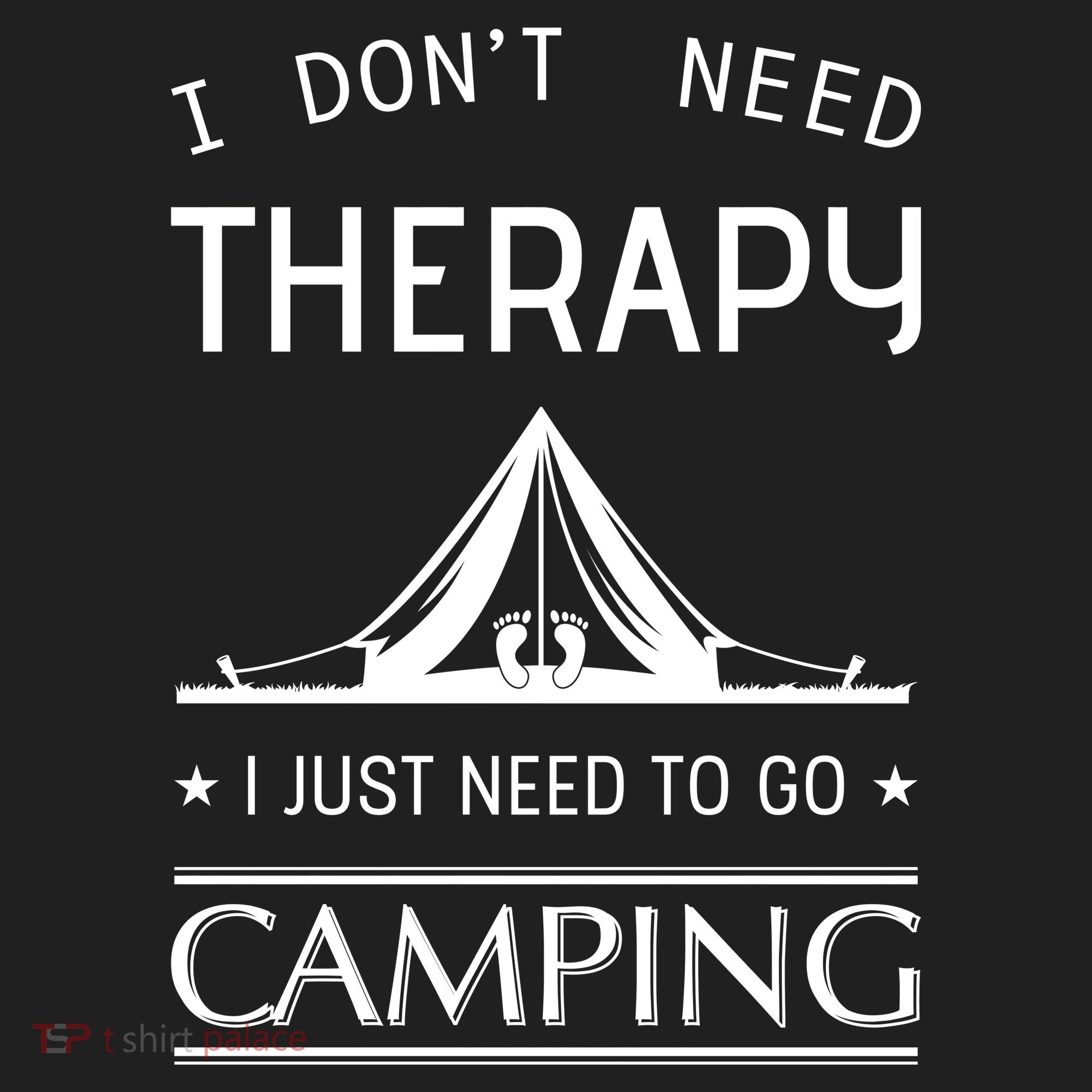 I Don't Need Therapy Just Need To Go Camping Golf Towel