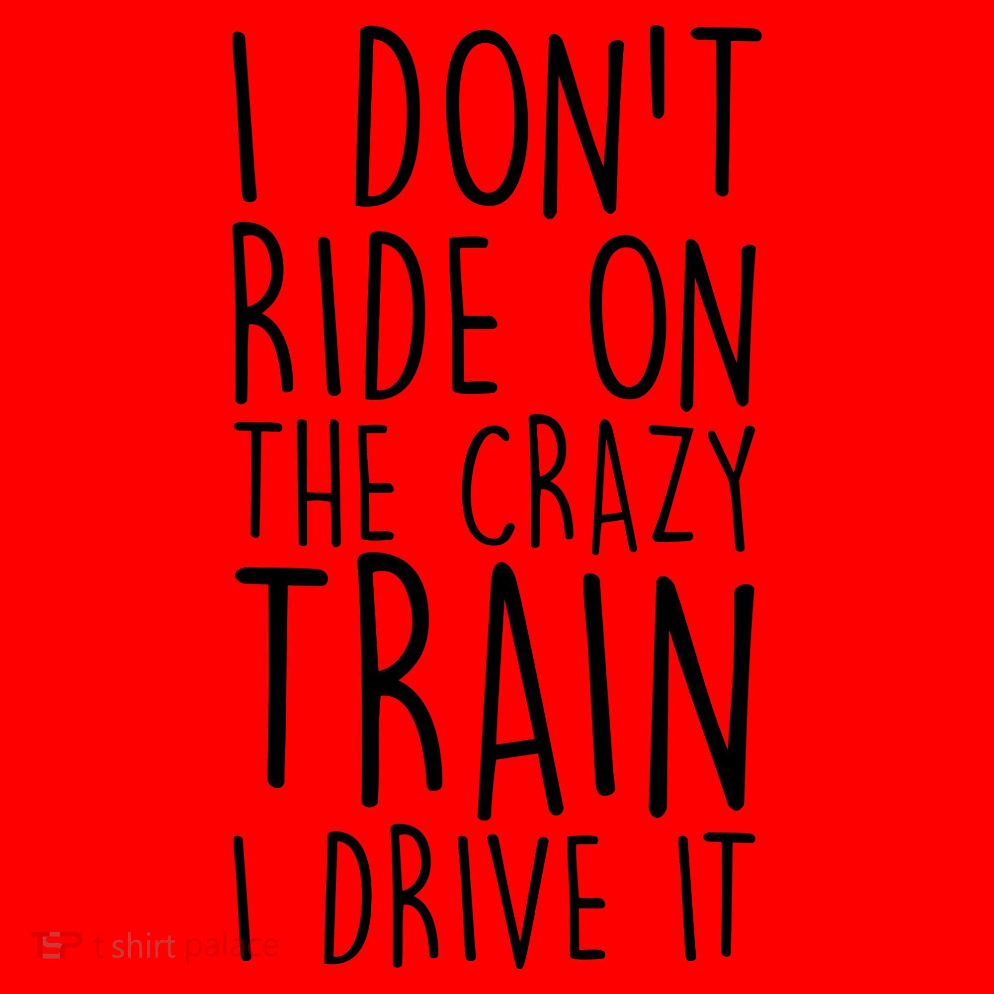I Don't Ride on the Crazy Train I Drive It Santa Hat