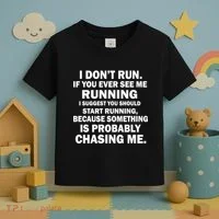 I Don't Run Someone Is Chasing Me Toddler T-Shirt thumb 3