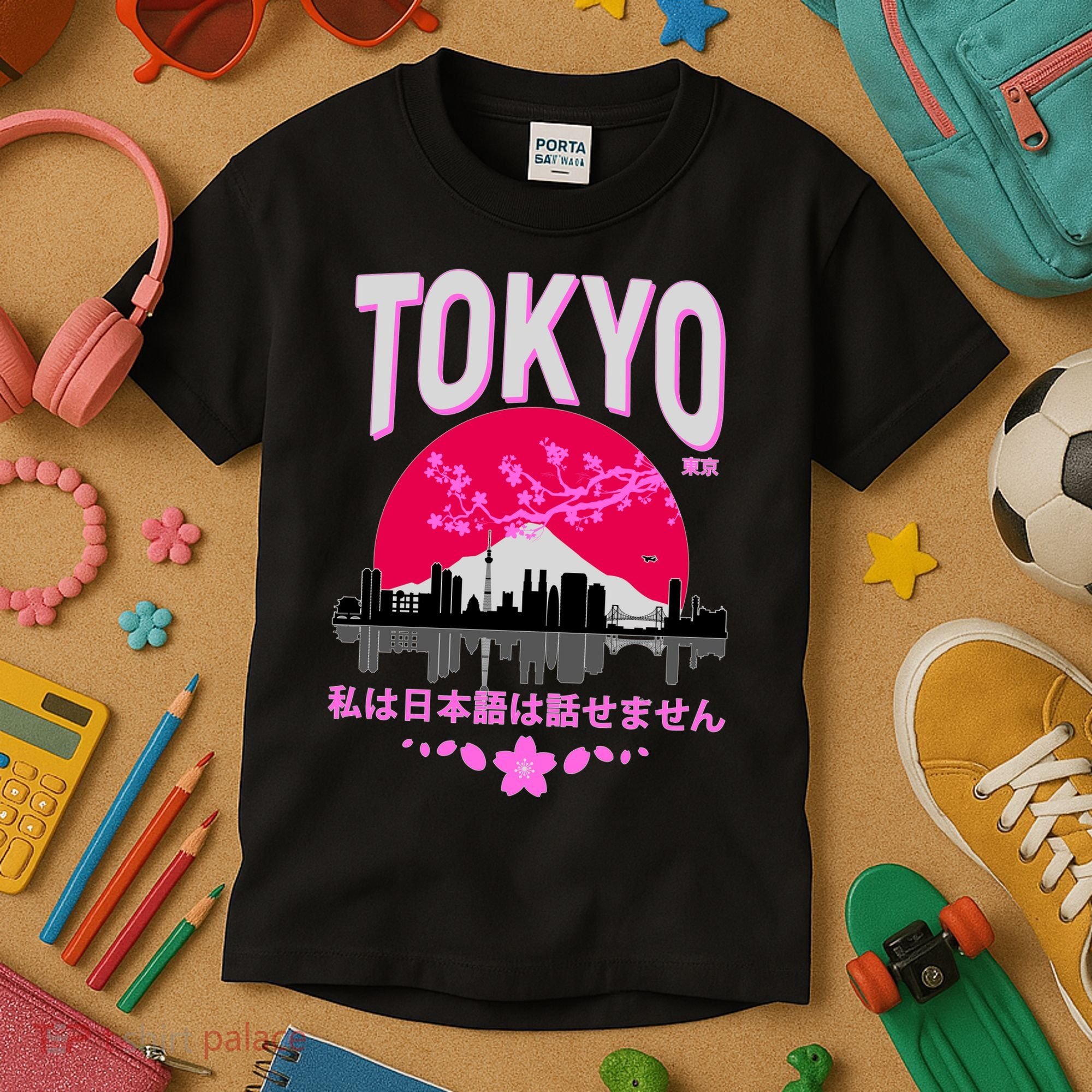 I Don't Speak Japanese Tokyo Skyline Kids T-Shirt