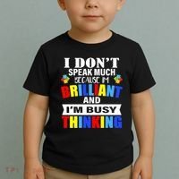 I Don't Speak Much Because I'm Brilliant Autism Toddler T-Shirt thumb 2