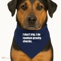 I Don't Trip Random Gravity Checks USA-Made Doggie Bandana thumb 1