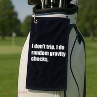 I Don't Trip Random Gravity Checks Golf Towel thumb 2