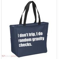 I Don't Trip Random Gravity Checks Tote Bag thumb 2