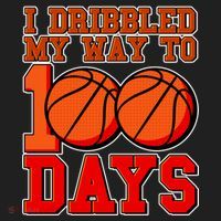 I Dribbled My Way To 100 Days Basketball Women's Sweatshirt thumb 2
