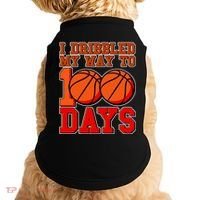 I Dribbled My Way To 100 Days Basketball Doggie Tank thumb 0
