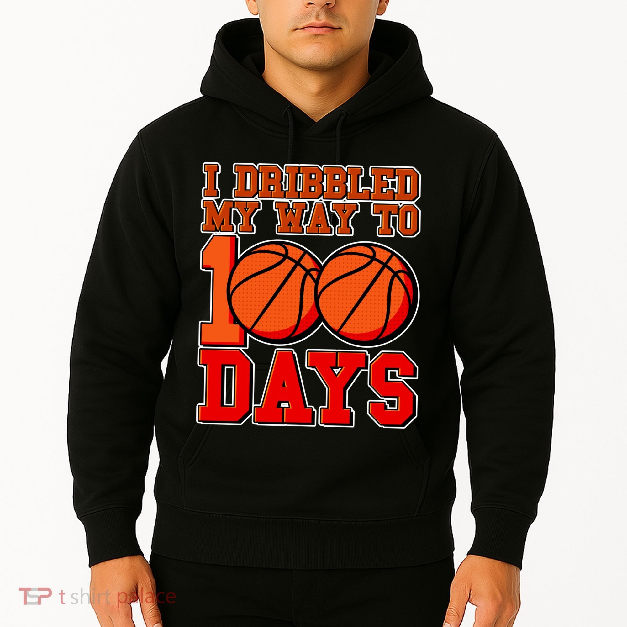 I Dribbled My Way To 100 Days Basketball Hoodie