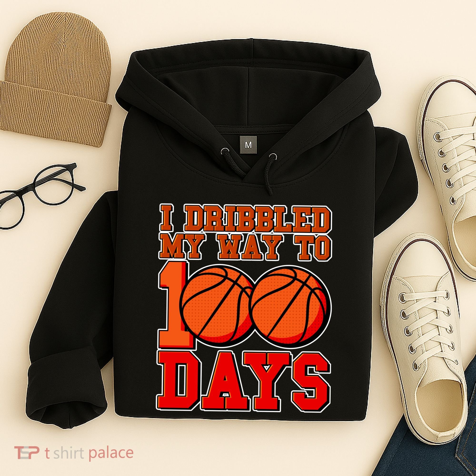 I Dribbled My Way To 100 Days Basketball Hoodie