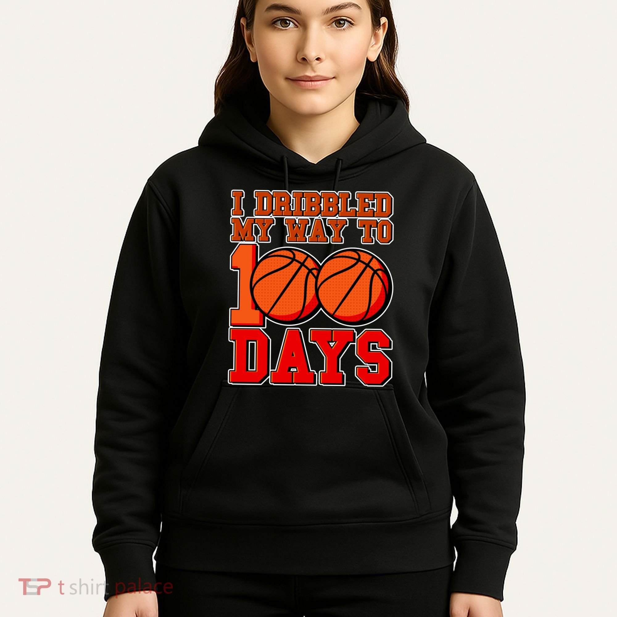 I Dribbled My Way To 100 Days Basketball Hoodie