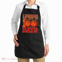 I Dribbled My Way To 100 Days Basketball Apron thumb 2