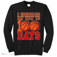 I Dribbled My Way To 100 Days Basketball Sweatshirt thumb 0