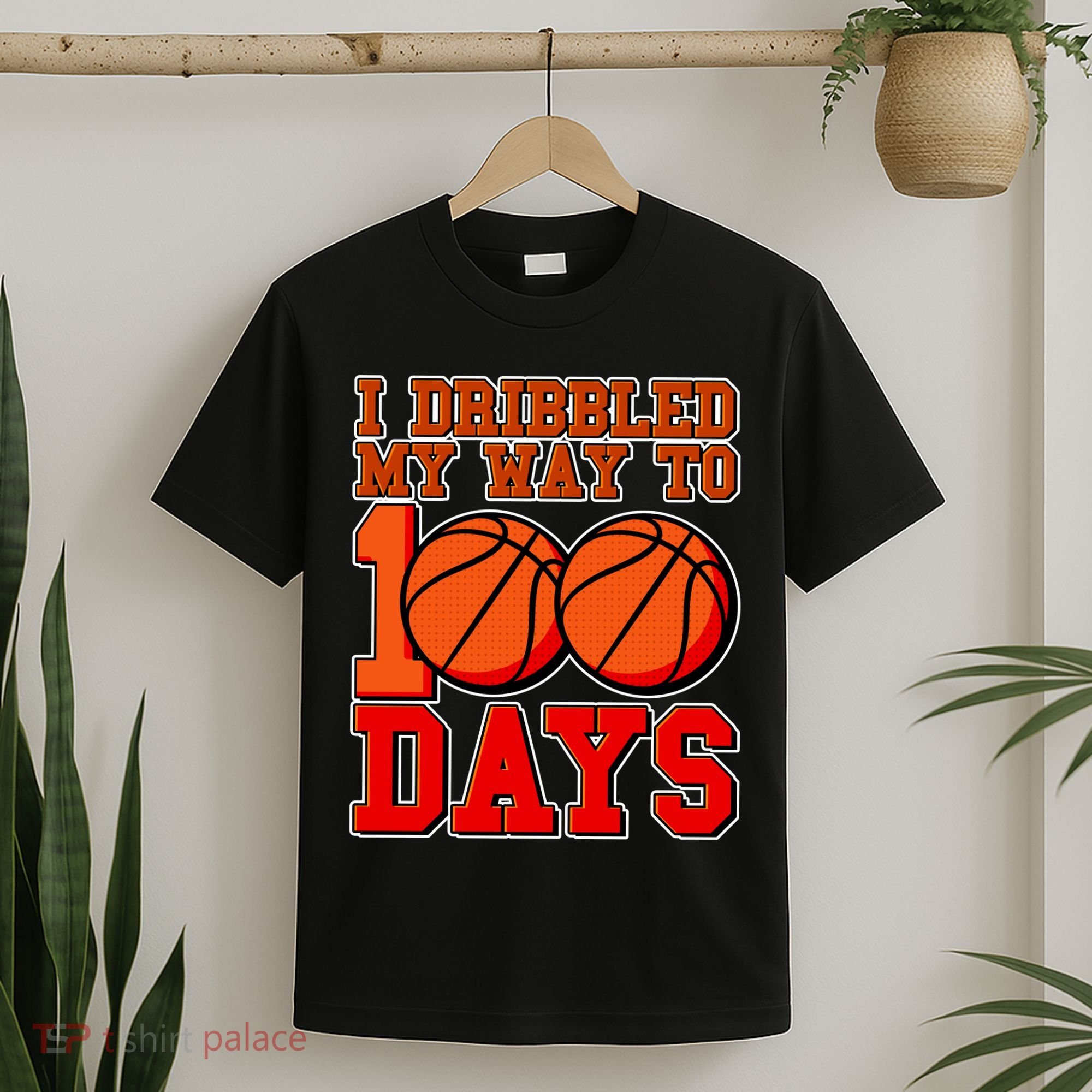 I Dribbled My Way To 100 Days Basketball T-Shirt