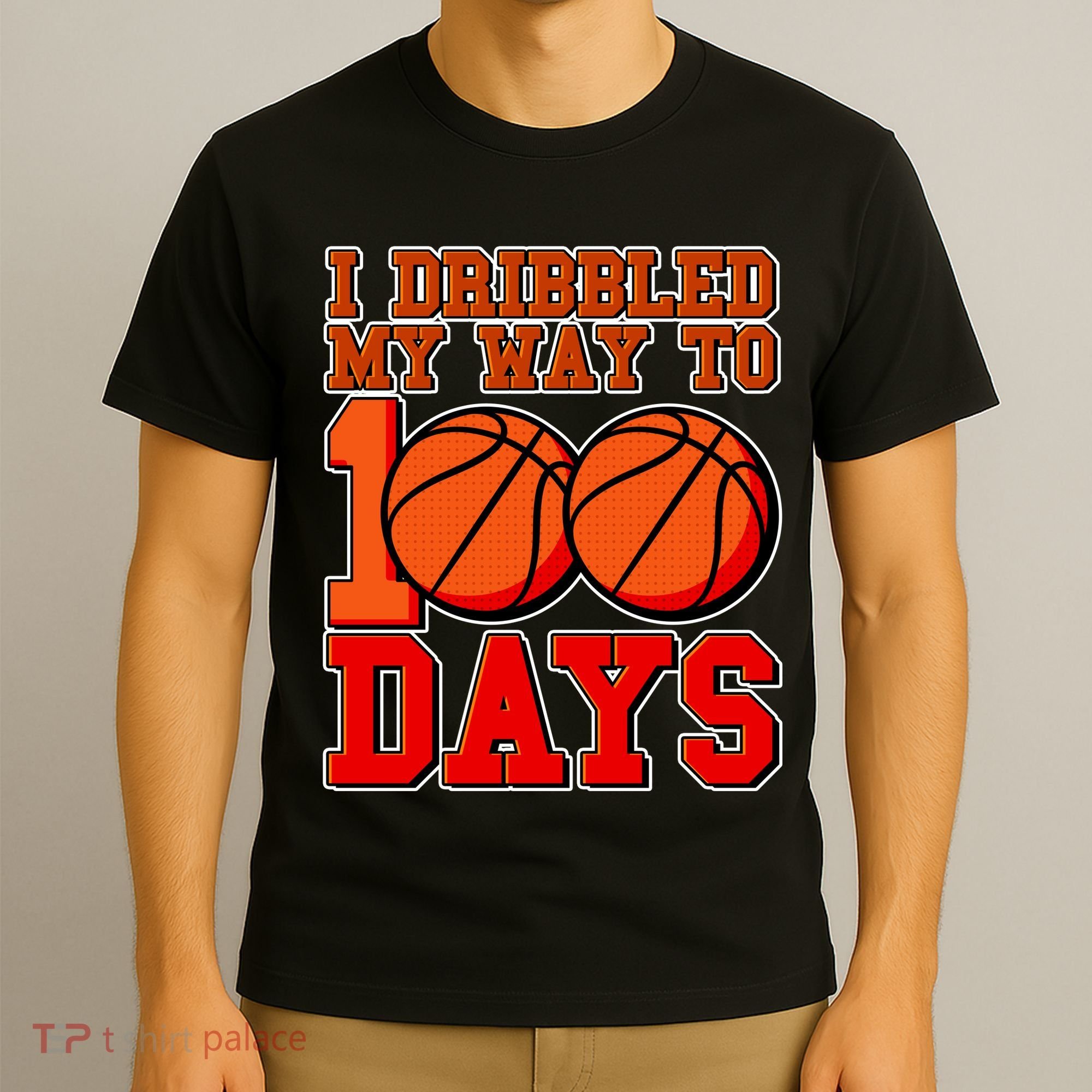 I Dribbled My Way To 100 Days Basketball T-Shirt