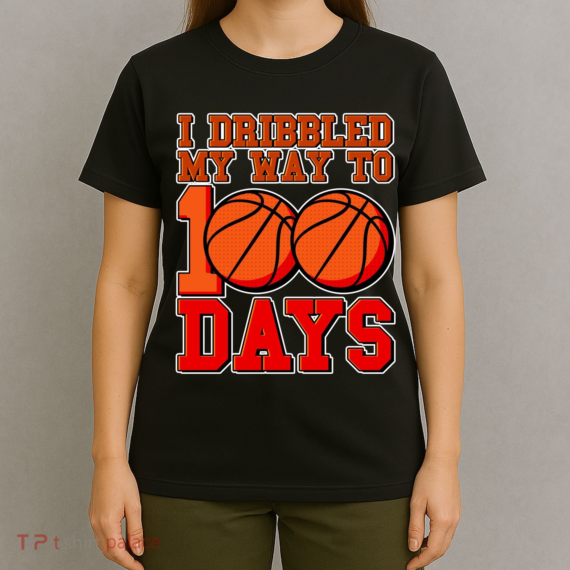 I Dribbled My Way To 100 Days Basketball T-Shirt