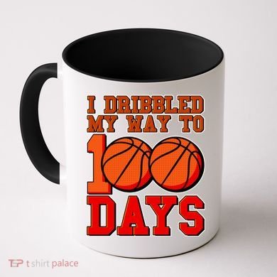 I Dribbled My Way To 100 Days Basketball Coffee Mug
