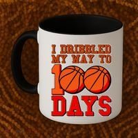 I Dribbled My Way To 100 Days Basketball Coffee Mug thumb 2