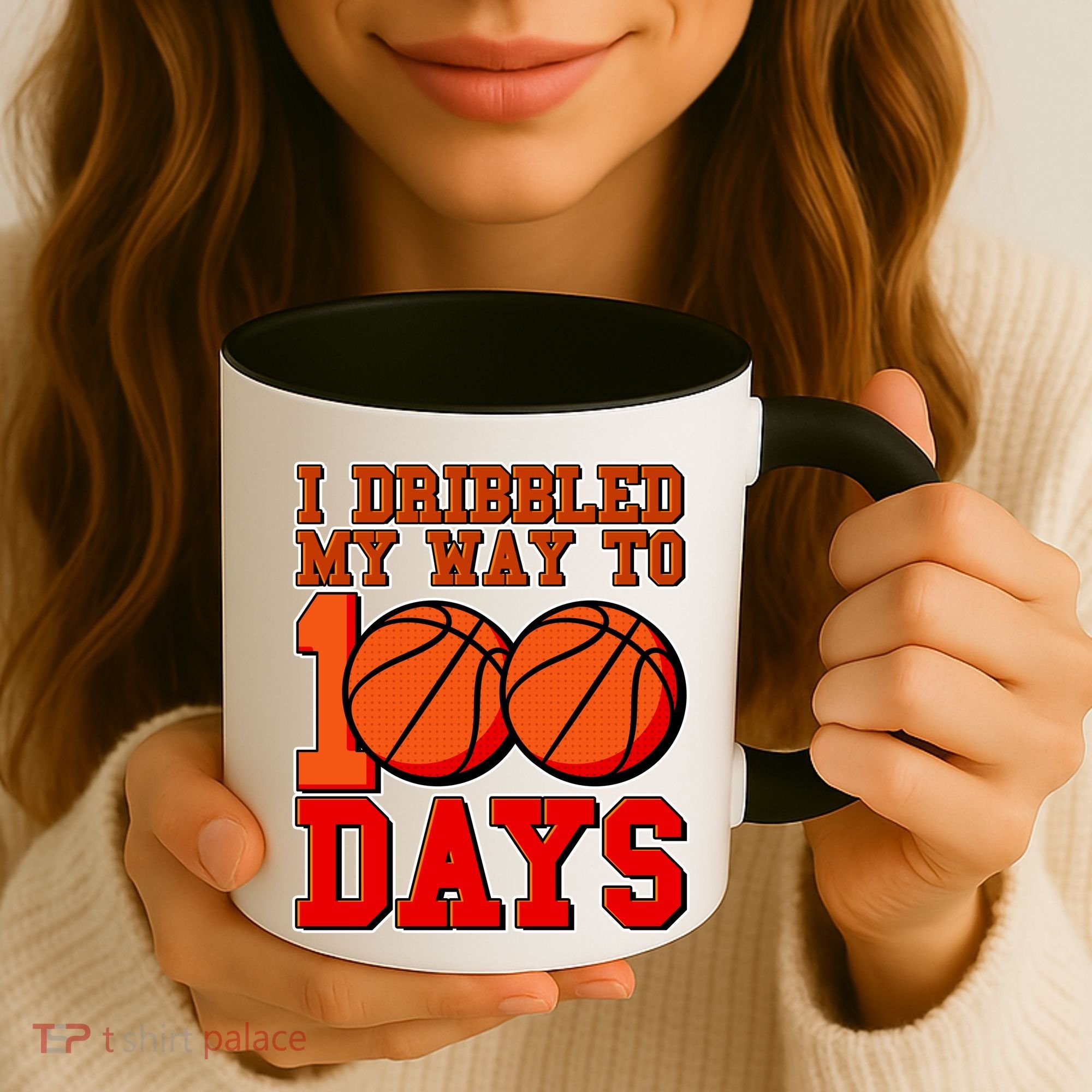 I Dribbled My Way To 100 Days Basketball Coffee Mug