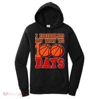 I Dribbled My Way To 100 Days Basketball Women's Hoodie thumb 0